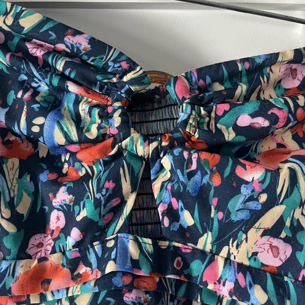 Vici Hidden Paradise Floral Maxi Dress Strapless Boho Summer Small - Picture 4 of 6